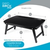 image:imageBIRDROCK HOME Bamboo Wood Lap Tray with Foldout Legs Storage Drawer Fits Laptops Up to 17 Tablet and Phone Slot Laptop Table for Sitting or Standing Work from Home Workstation  EspressoEspresso