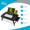 image:imageBIRDROCK HOME Bamboo Wood Lap Tray with Foldout Legs Storage Drawer Fits Laptops Up to 17 Tablet and Phone Slot Laptop Table for Sitting or Standing Work from Home Workstation  EspressoEspresso