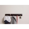 image:imageBIRDROCK HOME Folding Hook Coat and Hat Rack  5 Hooks  18 Inches  Wall Mount  Decorative Home Storage  Entryway Foyer Hallway Bathroom Bedroom Rail  Oil Rubbed Bronze Hooks  Brown RaiBrown