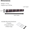 image:imageBIRDROCK HOME Folding Hook Coat and Hat Rack  5 Hooks  18 Inches  Wall Mount  Decorative Home Storage  Entryway Foyer Hallway Bathroom Bedroom Rail  Oil Rubbed Bronze Hooks  Brown RaiBrown