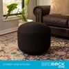 image:imageBIRDROCK HOME Outdoor Pouf Ottoman  Hand Woven Waterproof Foot Stool with Bead Bag Filling  Boho Foot Rest for Patio Living Room Porch amp Outdoor Seating  Lightweight Soft Stuffed Chair  NavyBlack