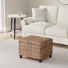 image:imageBIRDROCK HOME Woven Seagrass Storage Ottoman with Safety Hinges  EasytoOpen Lid Sturdy Construction  Natural Brown Finish  Large Storage Space Ideal for Living Room Bedroom Dorm  22x18x16