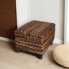 image:imageBIRDROCK HOME Woven Seagrass Storage Ottoman with Safety Hinges  EasytoOpen Lid Sturdy Construction  Natural Brown Finish  Large Storage Space Ideal for Living Room Bedroom Dorm  22x18x16