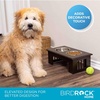 image:imageINTERNETS BEST Traditional Elevated Pet Feeder  Raised Dog Food and Water Stand with Stainless Steel Bowls  Adjustable for Small to Medium Breeds  Pet Feeding Station  Espresso  SmallEspresso
