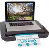image:imageSOFIA  SAM Lap Desk wMemory Foam Cushion  Large Surface for Crafts Reading  for Laptops up to 17 inches  Cushioned Tray for Computer Keyboard Mouse Bed Couch Chair Padded Pillow  Black