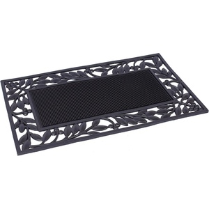 image:imageBIRDROCK HOME Rubber Doormat with Leaf Border  1772 x 2992  Rubber Bristles  Outdoor Doormat  Keeps Your Floors Clean  Decorative Design