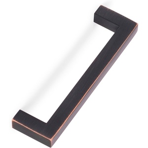 image:imageBirdRock Home Square Contemporary Handle  Oil Rubbed Bronze  10 Pack  375 Inch Kitchen Cupboard Furniture Cabinet Hardware Drawer Dresser Pull TradOil Rubbed Bronze