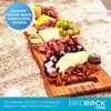 image:imageBIRDROCK HOME Acacia Wooden Cheese amp Charcuterie Board with Handles 22  Rectangular Food Platter for Bread Meat or Appetizers  Natural Wood Serving Tray Cutting Board for Kitchen amp Outdoor Use275 x 8 x 1