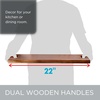 image:imageBIRDROCK HOME Acacia Wooden Cheese amp Charcuterie Board with Handles 22  Rectangular Food Platter for Bread Meat or Appetizers  Natural Wood Serving Tray Cutting Board for Kitchen amp Outdoor Use22 x 113 x 1