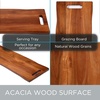 image:imageBIRDROCK HOME Acacia Wooden Cheese amp Charcuterie Board with Handles 22  Rectangular Food Platter for Bread Meat or Appetizers  Natural Wood Serving Tray Cutting Board for Kitchen amp Outdoor Use364 x 113 x 13