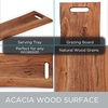 image:imageBIRDROCK HOME Acacia Wooden Cheese amp Charcuterie Board with Handles 22  Rectangular Food Platter for Bread Meat or Appetizers  Natural Wood Serving Tray Cutting Board for Kitchen amp Outdoor Use275 x 8 x 1