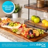 image:imageBIRDROCK HOME Acacia Wooden Cheese amp Charcuterie Board with Handles 22  Rectangular Food Platter for Bread Meat or Appetizers  Natural Wood Serving Tray Cutting Board for Kitchen amp Outdoor Use364 x 113 x 13