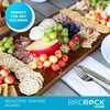 image:imageBIRDROCK HOME Acacia Wooden Cheese amp Charcuterie Board with Handles 22  Rectangular Food Platter for Bread Meat or Appetizers  Natural Wood Serving Tray Cutting Board for Kitchen amp Outdoor Use364 x 113 x 13