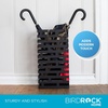 image:imageBIRDROCK HOME Decorative Umbrella Stand with Removable Water Tray  Large Metal Umbrella Rack and Cane Walking Stick Organizer for Entryway  Umbrella Holder for Indoor amp Outdoor  Black DiagonalStriped