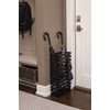 image:imageBIRDROCK HOME Decorative Umbrella Stand with Removable Water Tray  Large Metal Umbrella Rack and Cane Walking Stick Organizer for Entryway  Umbrella Holder for Indoor amp Outdoor  Black DiagonalStriped