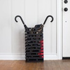 image:imageBIRDROCK HOME Decorative Umbrella Stand with Removable Water Tray  Large Metal Umbrella Rack and Cane Walking Stick Organizer for Entryway  Umbrella Holder for Indoor amp Outdoor  Black DiagonalStriped