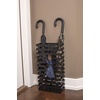 image:imageBIRDROCK HOME Decorative Umbrella Stand with Removable Water Tray  Large Metal Umbrella Rack and Cane Walking Stick Organizer for Entryway  Umbrella Holder for Indoor amp Outdoor  Black DiagonalStriped