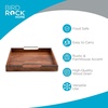 image:imageBIRDROCK HOME Wooden Serving Tray with Handles  Farmhouse Decor  Square Top Breakfast Trays  Tea Cheese Board  Coffee Table  Natural Acacia Wood  Kitchen  Bar