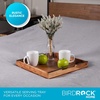 image:imageBIRDROCK HOME Wooden Serving Tray with Handles  Farmhouse Decor  Square Top Breakfast Trays  Tea Cheese Board  Coffee Table  Natural Acacia Wood  Kitchen  Bar