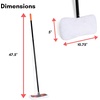 image:imageDust Cleaning Sweeper Mopping  Orange and Grey Durable Mop Set  Lightweight  Great for Kitchen Home Garage and Office  Hardwood Tile Laminate Floor Cleaner  Removable Slipper