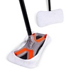 image:imageDust Cleaning Sweeper Mopping  Orange and Grey Durable Mop Set  Lightweight  Great for Kitchen Home Garage and Office  Hardwood Tile Laminate Floor Cleaner  Removable Slipper