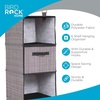 image:imageInternets Best Hanging Closet Organizer with 3 Drawers  6 Shelf Fabric Storage Organizer for Clothes Sweaters Shoes Accessories  College Dorm Essentials Small Room  BeigeGrey