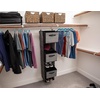 image:imageInternets Best Hanging Closet Organizer with 3 Drawers  6 Shelf Fabric Storage Organizer for Clothes Sweaters Shoes Accessories  College Dorm Essentials Small Room  BeigeGrey