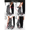 image:imageROLSER Foldable Grocery Shopping Cart with Wheels  Collapsible Personal Folding Cart for Groceries  Durable amp Portable  GreenBlack