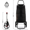 image:imageROLSER Foldable Grocery Shopping Cart with Wheels  Collapsible Personal Folding Cart for Groceries  Durable amp Portable  GreenBlack