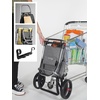 image:imageROLSER Foldable Grocery Shopping Cart with Wheels  Collapsible Personal Folding Cart for Groceries  Durable amp Portable  GreenBlack