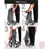 image:imageROLSER Foldable Grocery Shopping Cart with Wheels  Collapsible Personal Folding Cart for Groceries  Durable amp Portable  GreenBlack