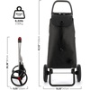 image:imageROLSER Foldable Grocery Shopping Cart with Wheels  Collapsible Personal Folding Cart for Groceries  Durable amp Portable  GreenBlack