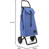 image:imageROLSER Foldable Grocery Shopping Cart with Wheels  Collapsible Personal Folding Cart for Groceries  Durable amp Portable  GreenBlue