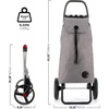 image:imageROLSER Foldable Grocery Shopping Cart with Wheels  Collapsible Personal Folding Cart for Groceries  Durable amp Portable  GreenGray