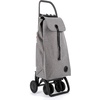 image:imageROLSER Foldable Grocery Shopping Cart with Wheels  Collapsible Personal Folding Cart for Groceries  Durable amp Portable  GreenGray