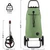 image:imageROLSER Foldable Grocery Shopping Cart with Wheels  Collapsible Personal Folding Cart for Groceries  Durable amp Portable  GreenGreen
