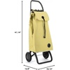 image:imageROLSER Foldable Grocery Shopping Cart with Wheels  Collapsible Personal Folding Cart for Groceries  Durable amp Portable  GreenLime