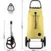 image:imageROLSER Foldable Grocery Shopping Cart with Wheels  Collapsible Personal Folding Cart for Groceries  Durable amp Portable  GreenLime