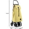 image:imageROLSER Foldable Grocery Shopping Cart with Wheels  Collapsible Personal Folding Cart for Groceries  Durable amp Portable  GreenLime