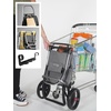 image:imageROLSER Foldable Grocery Shopping Cart with Wheels  Collapsible Personal Folding Cart for Groceries  Durable amp Portable  GreenLime