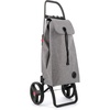 image:imageROLSER Foldable Grocery Shopping Cart with Wheels  Collapsible Personal Folding Cart for Groceries  Durable amp Portable  GreenGray