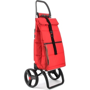 image:imageROLSER Foldable Grocery Shopping Cart with Wheels  Collapsible Personal Folding Cart for Groceries  Durable amp Portable  GreenRed