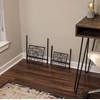 image:imageBIRDROCK HOME Metal Plant Stands  Durable Iron with Decorative Scroll Design  Compact Folding Stand for Small Plants Succulents and Flowers  Perfect for Indoor and Outdoor Use  Black Set of 2