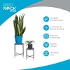 image:imageBIRDROCK HOME Metal Plant Stands  Durable Iron with Decorative Scroll Design  Compact Folding Stand for Small Plants Succulents and Flowers  Perfect for Indoor and Outdoor Use  Black Set of 2