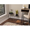image:imageBIRDROCK HOME Metal Plant Stands  Durable Iron with Decorative Scroll Design  Compact Folding Stand for Small Plants Succulents and Flowers  Perfect for Indoor and Outdoor Use  Black Set of 2