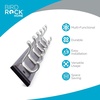 image:imageBIRDROCK HOME Oval Hook Coat and Hat Rack  6 Hooks  2 Pack  Wall Mount  Black Finish  Satin Nickel HooksBlack
