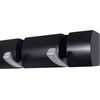image:imageBIRDROCK HOME Oval Hook Coat and Hat Rack  6 Hooks  2 Pack  Wall Mount  Black Finish  Satin Nickel HooksBlack