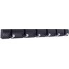 image:imageBIRDROCK HOME Oval Hook Coat and Hat Rack  6 Hooks  2 Pack  Wall Mount  Black Finish  Satin Nickel HooksBlack