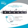 image:imageBIRDROCK HOME Oval Hook Coat and Hat Rack  6 Hooks  2 Pack  Wall Mount  Black Finish  Satin Nickel HooksBlack