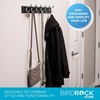 image:imageBIRDROCK HOME Oval Hook Coat and Hat Rack  6 Hooks  2 Pack  Wall Mount  Black Finish  Satin Nickel HooksBlack